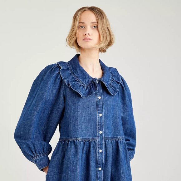 Levi's Mira Denim Jean Dress Size S - Picture 2 of 16